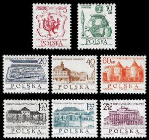 Poland 1965 Sc 1334-41 MNH vf Warsaw History