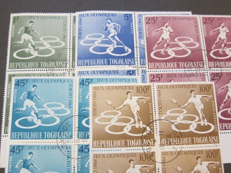 Togo 1964 Sc 491-4,C43 CTO Olympic BLK(4) set FU