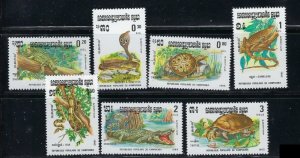 Cambodia 420-22 MNH 1983 Reptiles (fe5731)