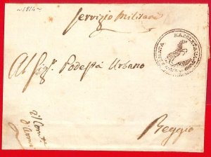 a1043 - ITALY - Postal History - PREPHILATELIC COVER Armata Napoletana HORSE-