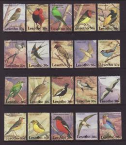 Lesotho 896a-t Birds Singles MNH VF