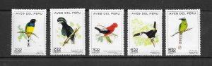 BIRDS - PERU #C336-40  MNH