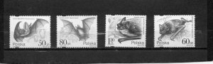 POLAND 1997 WILD ANIMALS/BATS SET OF 4 STAMPS MNH