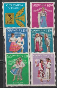 Colombia SC C532, C533-537 Mint Never Hinged