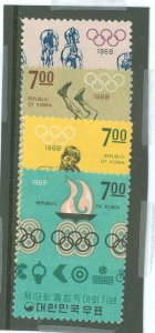 Korea #617/618/621/623 Mint (NH) Single