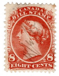 (I.B) Canada Revenue : Bill Stamp 8c (1865)