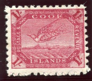 Cook Islands 1900 QV 1s deep carmine MLH. SG 20a. Sc 24.