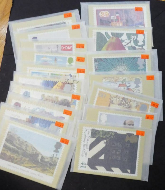 EDW1949SELL : GREAT BRITAIN Beautiful collection of ALL DIFF. Official Unused PC