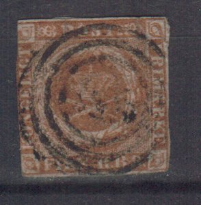 DENMARK STAMPS, 1851. Sc.#2, USED