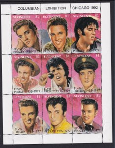 St Vincent 1642 Elvis Souvenir Sheet MNH VF