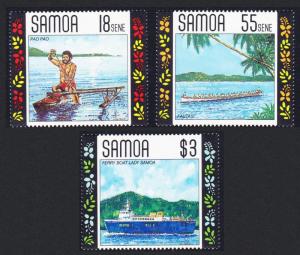 Samoa Local Transport 3v SG#840=843 SC#769=772 CV£6.7