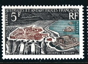 FSAT Penguins on Crozet Island issue SC#23 VF MH Cat $65...Enhance Selections!