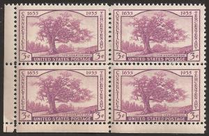 # 772 MINT NEVER HINGED Block CONNECTICUT TERCENTENARY