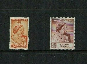 Northern Rhodesia : 1948 King George VI Royal Silver Wedding, MNH set