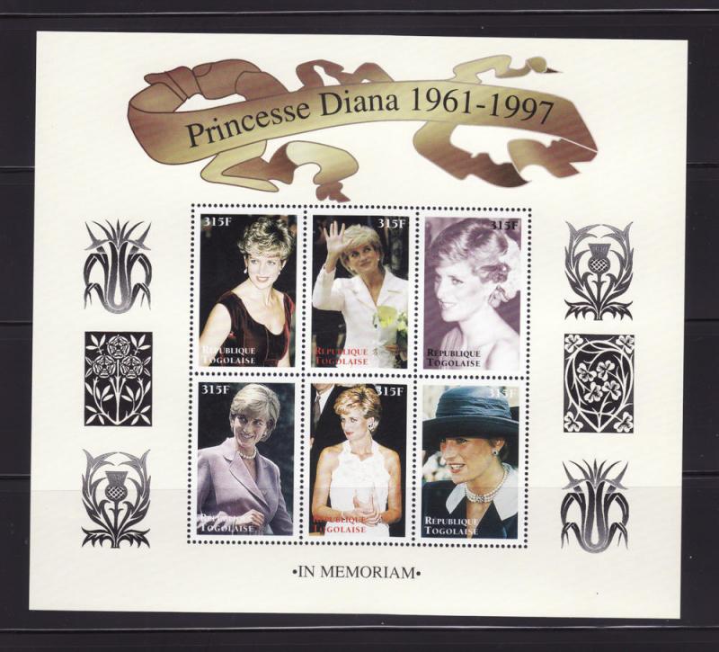 Togo 1805-1807 Set MNH Princess Diana, 3 Scans