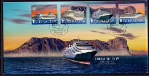 Gibraltar 1153-1156 Cruise Ships U/A FDC