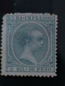 ​CUBA-IMPREAL1890-KING ALFONSO XIII MH-VF-134 YEARS OLD-SCOTT NOT LISTED