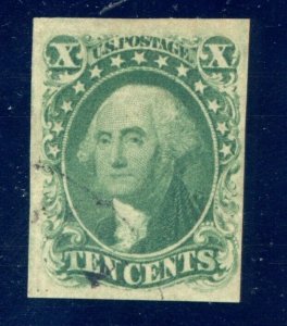 US SCOTT #13 USED-VF W/ PF CERT LIGHT CANCEL (5/31/24 GP)