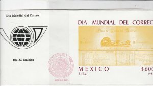 mexico 1987 atm stamps cover ref 19289