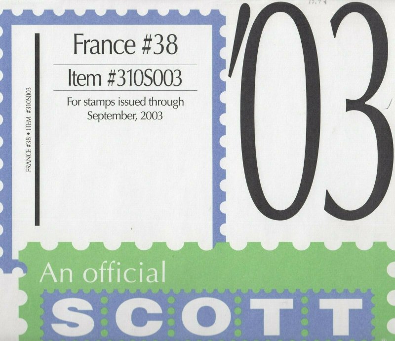 Scott France Supplement #38 2003