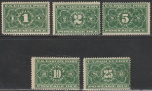 MALACK JQ1-5 Fine OG H, complete set of 5, Nice price! c2082