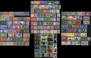150+ ENGLAND Great Britain Stamps Postage Collection 1941-1965 Used