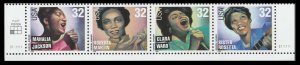 US 3216-3219 3219a Gospel Singers 32c plate strip 4 L MNH 1998