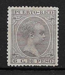 PUERTO RICO STAMP, VFU,6 C. DE PESO  #16NOV5