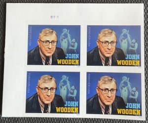 US #5833a MNH NDC Plate Block of 4 UL John Wooden (.68)  L47