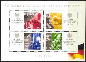 Germany 1999 50 Years of Federal Republic Arms Events S/S MNH