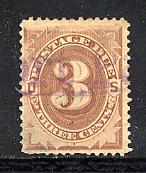 Scott # J3  3 Cent   used   brown