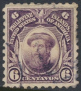 Philippines Sc# 278a  Used  perf 10 deep violet see details  /  face & revers...