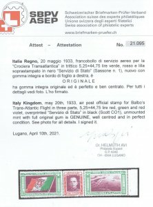 Italy #CO1 (Sassone #SA1) Very Fine Never Hinged Gem **With Certificate**