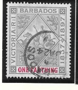 Barbados #81   1f  Victoria Jubilee Issue gray & carmine   (U)  CV$0.75