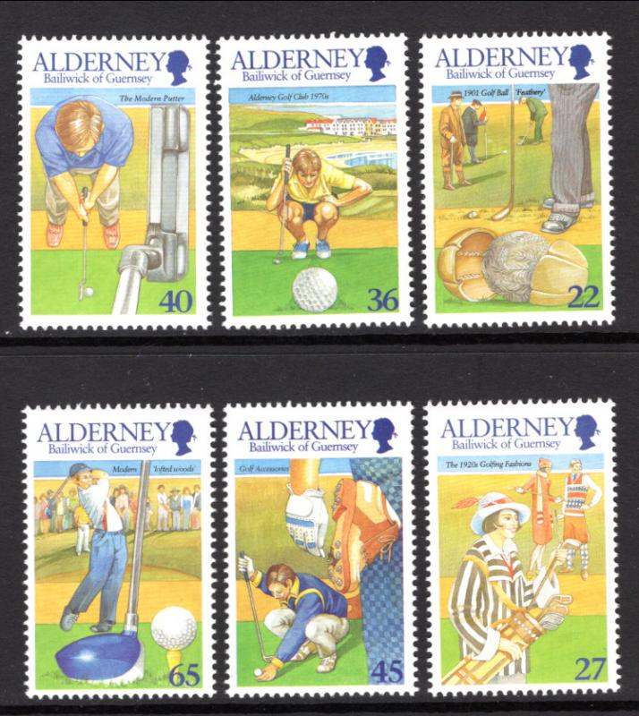 Alderney 170-175 Golf MNH VF