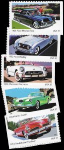 PCBstamps    US #3931-3935 Sgls $1.85(5x37c)Sporty Cars 1950's, MNH, (12)