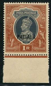 India Patiala State KGVI 1R marginal MNH #1