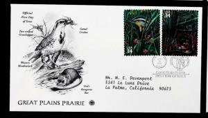 US STAMP SC #3506a-j GREAT PLAINS PRAIRIE FDC - LOT OF 5 2001
