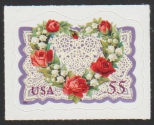 SC# 3275 - (55c) - Victorian Lace Love - MNH Plate # Single - LR - B111111