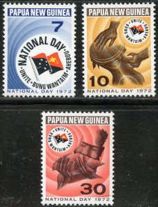 Papua New Guinea Scott 352-54 MNHOG - 1972 National Day Set - SCV $1.30