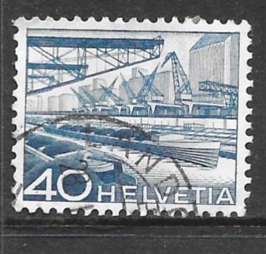 Switzerland 336: 40c Harbor of the Rhine, used, F-VF