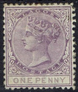 LAGOS 1874 QV 1D WMK CROWN CC PERF 12½