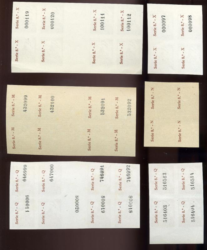 Barcelona Spain Edifil #26s, 27s and 28s Specialist Imperf Block Lot (#B26-28-1)
