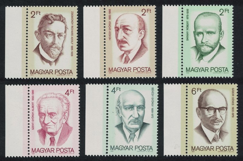 Hungary Nobel Prize Winners 6v 1988 MNH SG#3874-3879