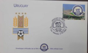 vtaeb.P) 2004 URUGUAY, 100TH ANNIVERSARY AUF, FIFA OFFICIAL COVER, FDC XF