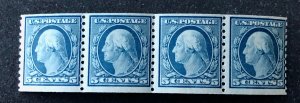 US scott# 496 rare band if 4 stamps MNH OG very fresh bright color