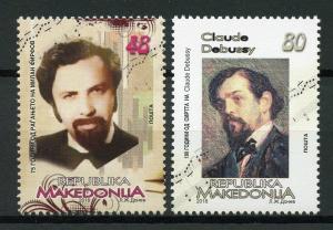 Macedonia 2018 MNH Claude Debussy & Milan Firfov 2v Set Music Composers Stamps 