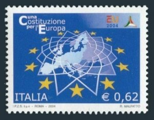 Italy 2630,MNH. European Constitution,2004.Map.