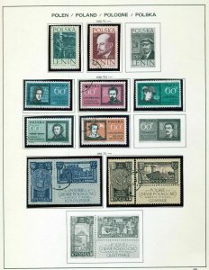 POLAND 1961/63 Sport Space Wildlife M&U on 16 Pages(140+Items)H00599