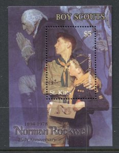 St Kitts 2003 Boy Scouts, Norman Rockwell MS MUH